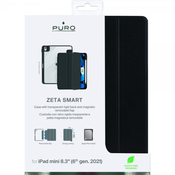 Puro iPad mini (gen 6)/iPad mini (A17 Pro) Fodral Zeta Smart Svart