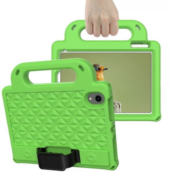 iPad mini (gen 6)/iPad mini (A17 Pro) Skal för Barn Rombmönster Grön