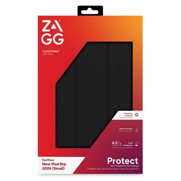 ZAGG iPad Pro 11 (M4/M5) Fodral Crystal Palace Folio Svart Transparent