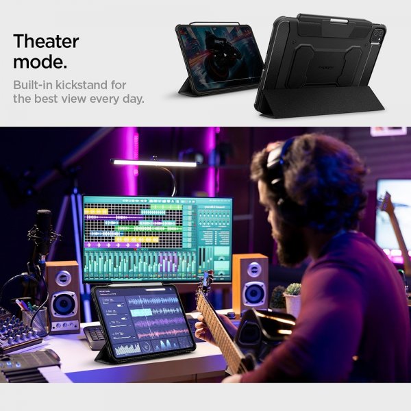 Spigen iPad Pro 11 (M4/M5) Fodral Rugged Armor Pro Svart
