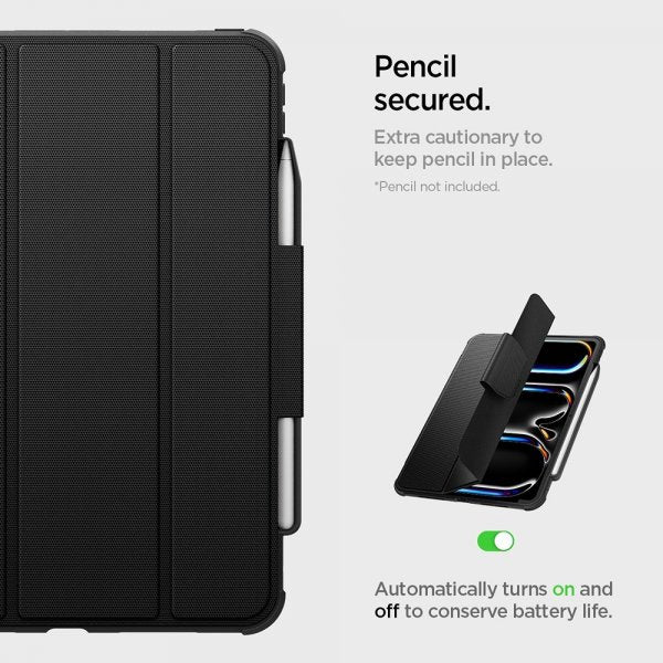 Spigen iPad Pro 11 (M4/M5) Fodral Rugged Armor Pro Svart