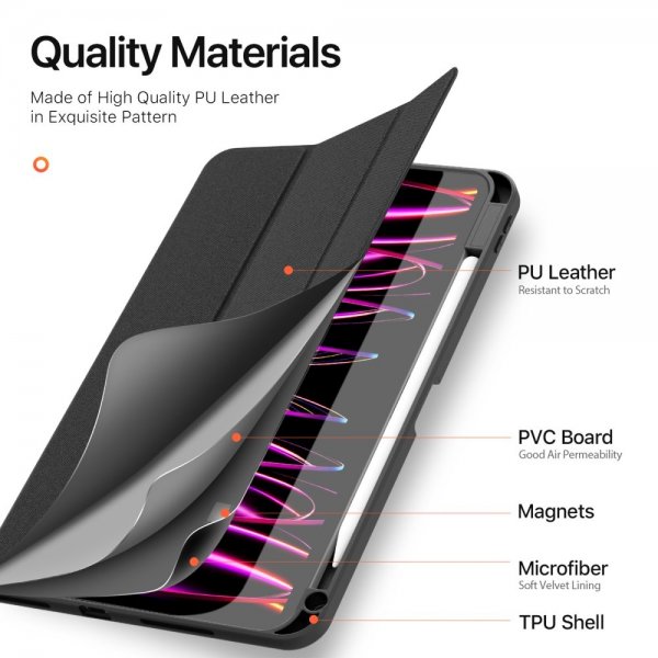 Dux Ducis iPad Pro 11 (M4/M5) Fodral DOMO Series Svart