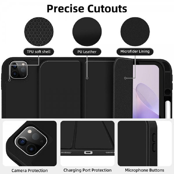 4smarts iPad Pro 11 (M4/M5) Fodral Folio Case Basic Svart