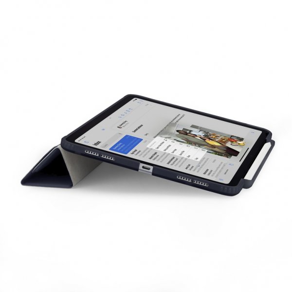 Pipetto iPad Pro 11 (M4/M5) Fodral Origami No3 Pencil Case Mörkblå