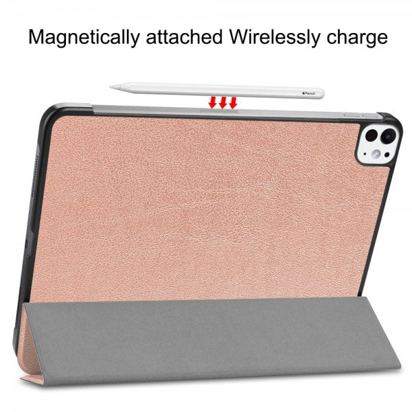 iPad Pro 11 (M4/M5) Fodral Trifold Roseguld