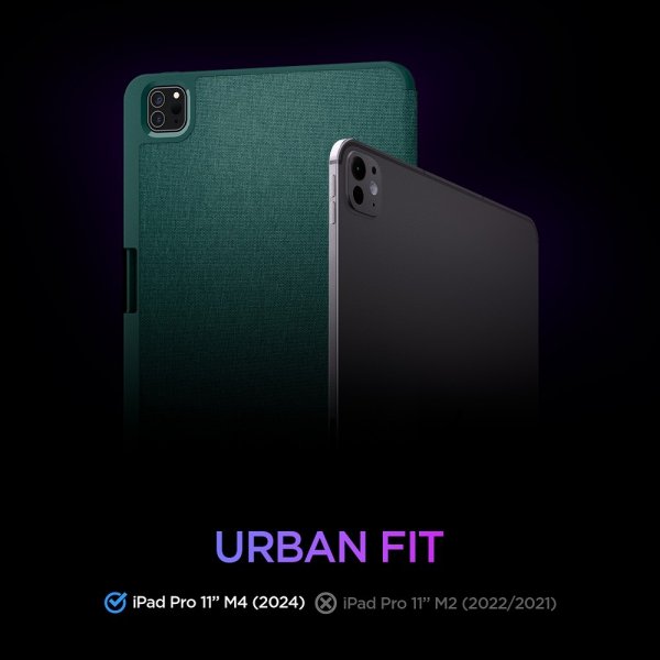 Spigen iPad Pro 11 (M4/M5) Fodral Urban Fit Midnight Green