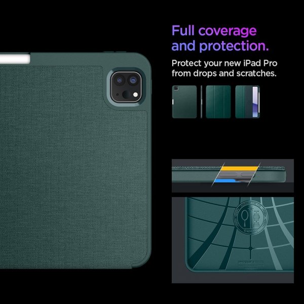 Spigen iPad Pro 11 (M4/M5) Fodral Urban Fit Midnight Green