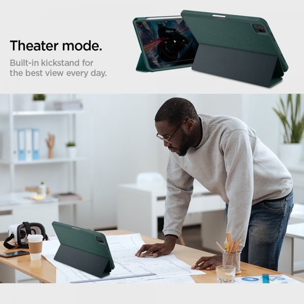 Spigen iPad Pro 11 (M4/M5) Fodral Urban Fit Midnight Green