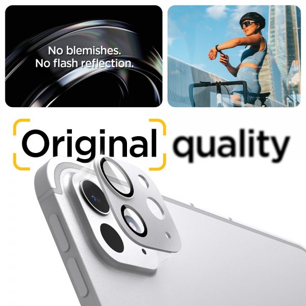Spigen iPad Pro 11 (M4/M5)/iPad Pro 13 (M4/M5) Kameraskydd Glas.tR EZ Fit Optik Metal Silver