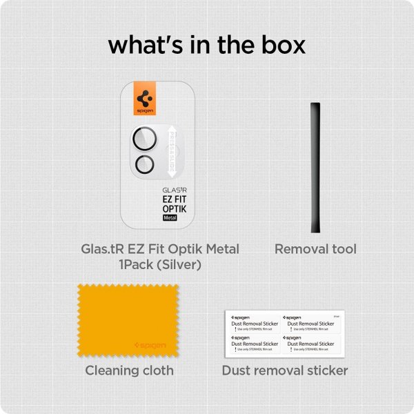 Spigen iPad Pro 11 (M4/M5)/iPad Pro 13 (M4/M5) Kameraskydd Glas.tR EZ Fit Optik Metal Silver
