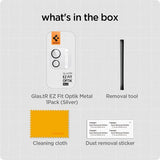 Spigen iPad Pro 11 (M4/M5)/iPad Pro 13 (M4/M5) Kameraskydd Glas.tR EZ Fit Optik Metal Silver