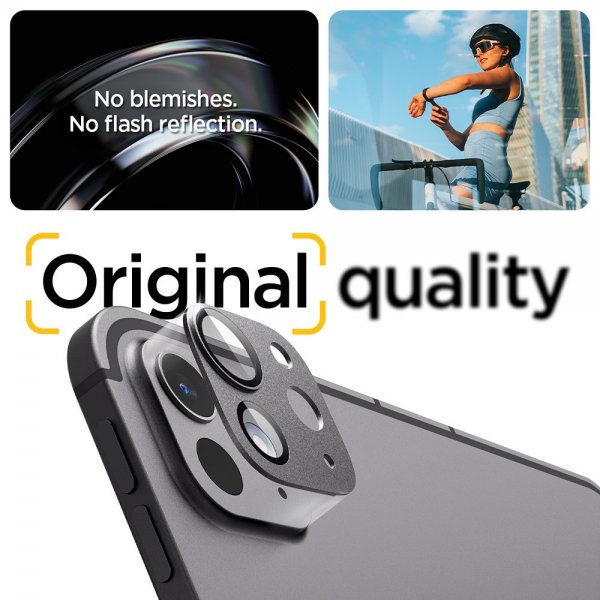 Spigen iPad Pro 11 (M4/M5)/iPad Pro 13 (M4/M5) Kameraskydd Glas.tR EZ Fit Optik Metal Space Black