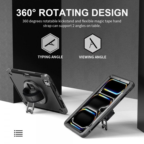 4smarts iPad Pro 11 (M4/M5) Skal Rugged Case Grip Svart