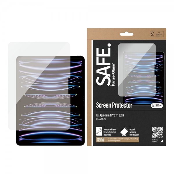 SAFE by PanzerGlass iPad Pro 11 (M4/M5) Skärmskydd Ultra-Wide Fit
