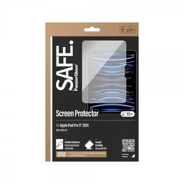 SAFE by PanzerGlass iPad Pro 11 (M4/M5) Skärmskydd Ultra-Wide Fit