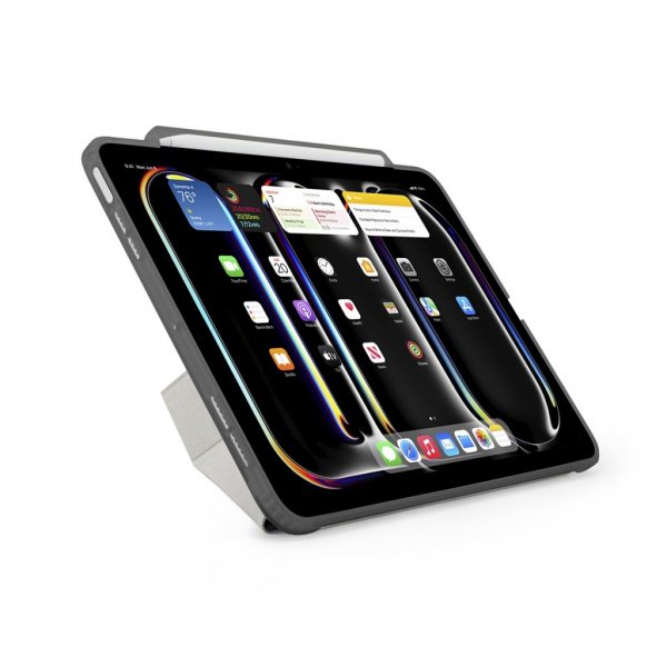 Pipetto iPad Pro 13 (M4/M5) Fodral Origami No3 Pencil Case Grå