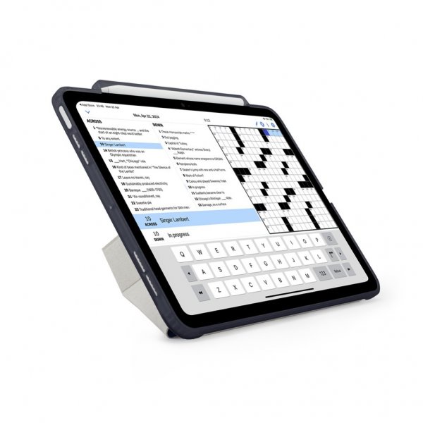 Pipetto iPad Pro 13 (M4/M5) Fodral Origami No3 Pencil Case Mörkblå