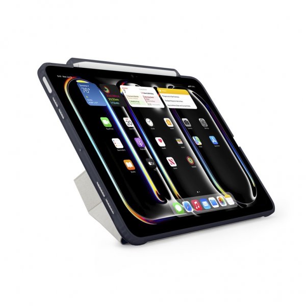 Pipetto iPad Pro 13 (M4/M5) Fodral Origami No3 Pencil Case Mörkblå