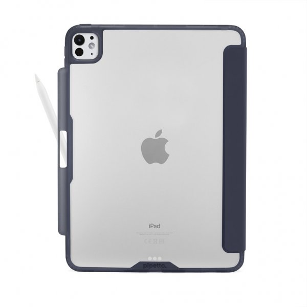 Pipetto iPad Pro 13 (M4/M5) Fodral Origami No3 Pencil Case Mörkblå
