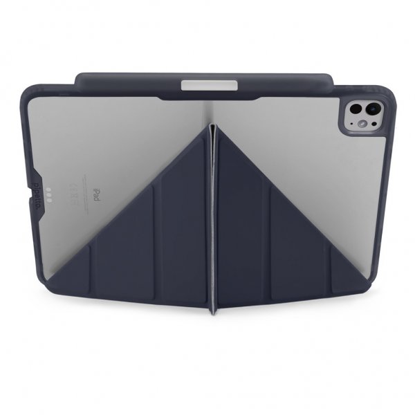 Pipetto iPad Pro 13 (M4/M5) Fodral Origami No3 Pencil Case Mörkblå