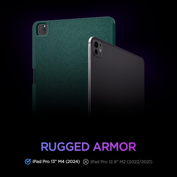Spigen iPad Pro 13 (M4/M5) Fodral Urban Fit Midnight Green