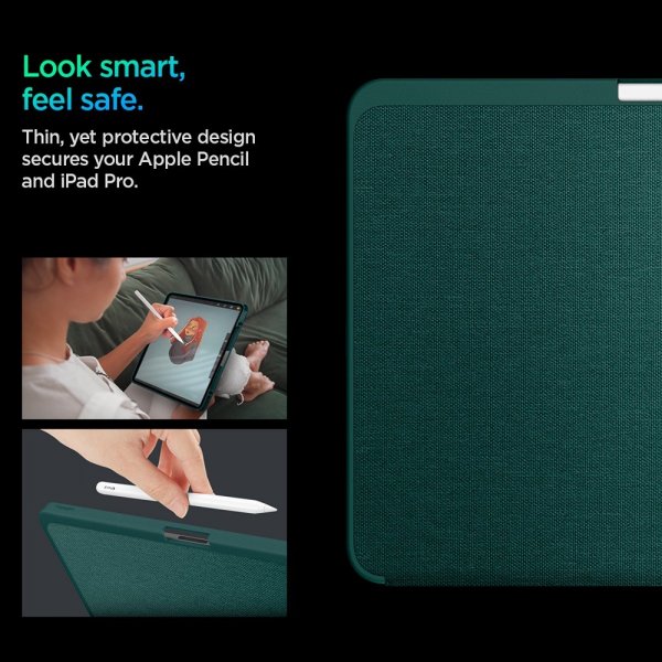 Spigen iPad Pro 13 (M4/M5) Fodral Urban Fit Midnight Green