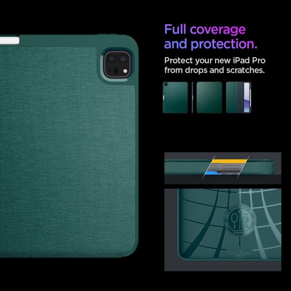 Spigen iPad Pro 13 (M4/M5) Fodral Urban Fit Midnight Green