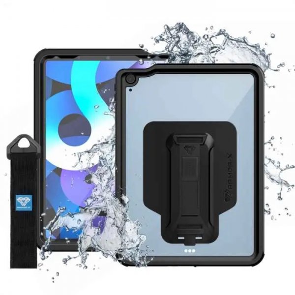 Armor-X iPad Air 10.9 (gen 4/5) Skal Waterproof case Svart Transparent