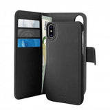 Puro iPhone X/iPhone Xs Fodral Wallet Detachable 2 in 1 Svart