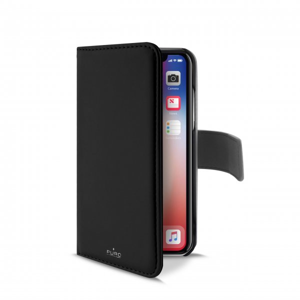 Puro iPhone X/iPhone Xs Fodral Wallet Detachable 2 in 1 Svart