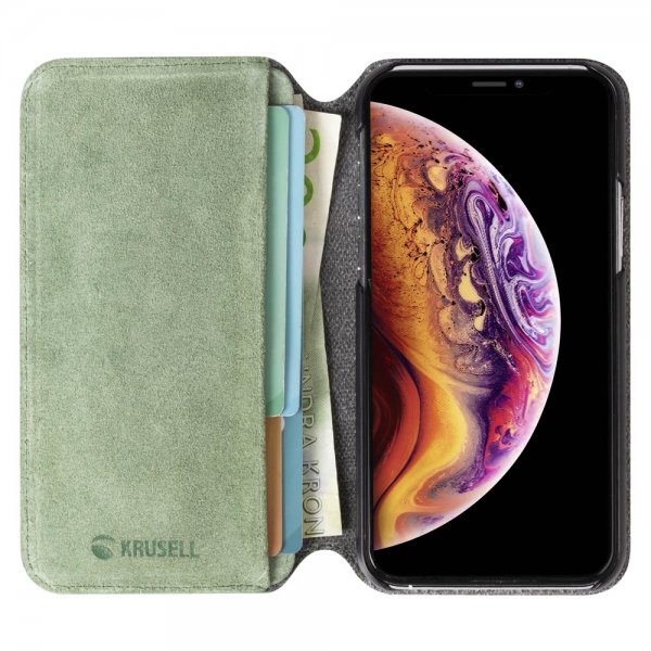 Krusell iPhone 11 Fodral Broby PhoneWallet Olive