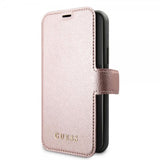 Guess iPhone 11 Fodral Lädertextur Roseguld