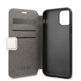 Guess iPhone 11 Fodral Lädertextur Roseguld