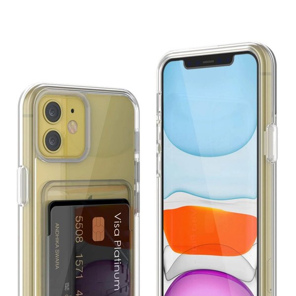Rvelon iPhone 11 Skal Korthållare Transparent