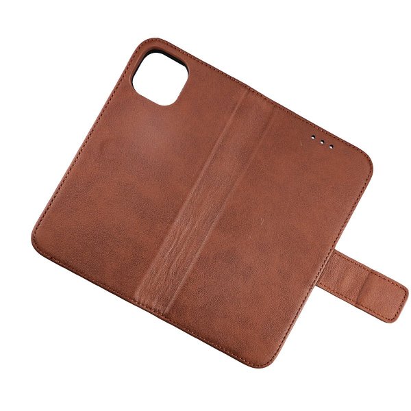 Rvelon iPhone 11 Fodral Äkta Läder Brun