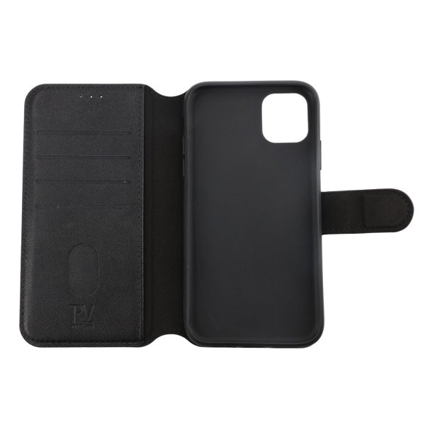 Rvelon iPhone 11 Fodral Äkta Läder Svart
