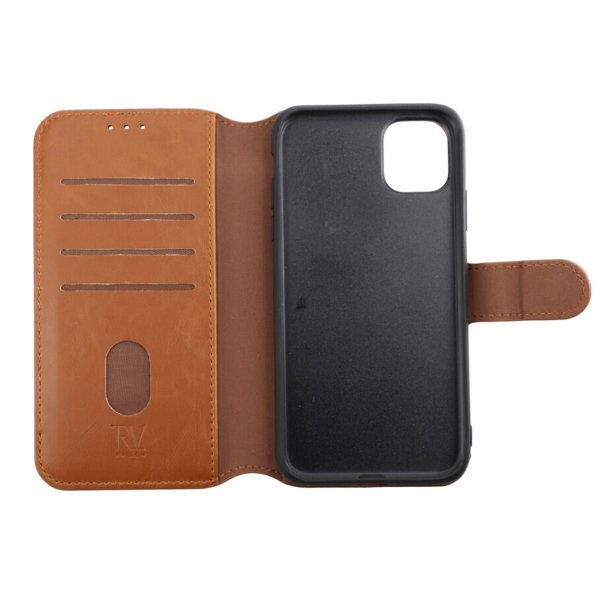 Rvelon iPhone 11 Fodral Magnetiskt Avtagbart Skal Brun