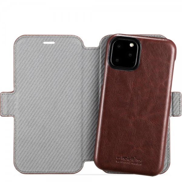 holdit iPhone 11 Pro Fodral Berlin Löstagbart Skal Mörkbrun