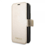 Guess iPhone 11 Pro Max Fodral Lädertextur Guld