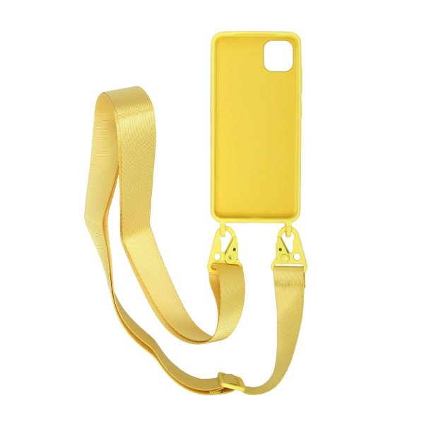 iPhone 11 Pro Max Skal Silikon med Halsband Gul