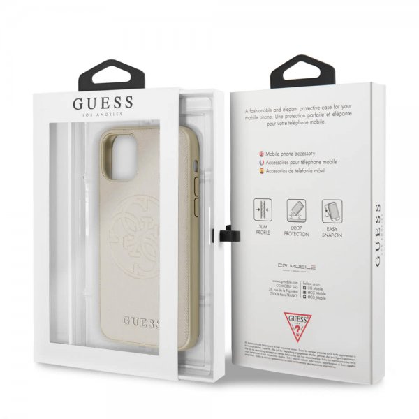 Guess iPhone 11 Pro Max Skal Saffiano Cover Guld