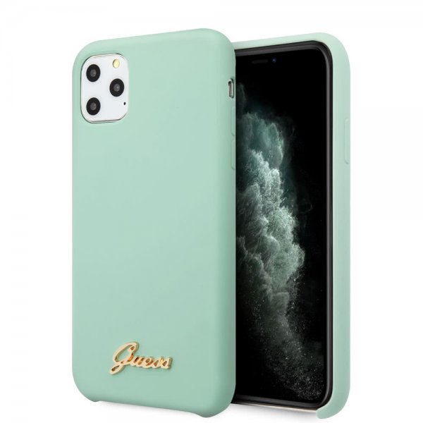 Guess iPhone 11 Pro Max Skal Silicone Cover Vintage Grön