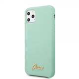 Guess iPhone 11 Pro Max Skal Silicone Cover Vintage Grön