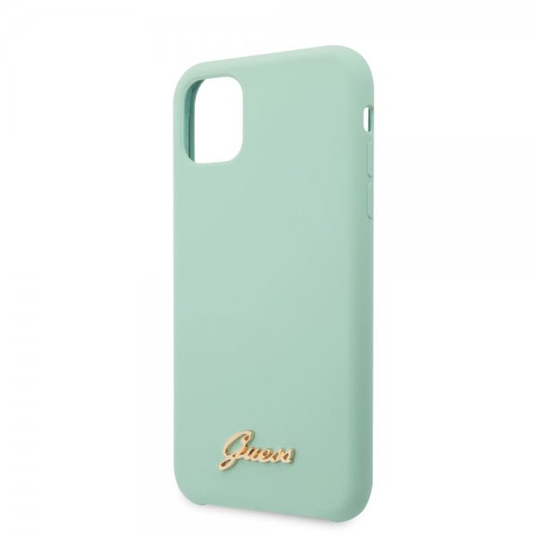 Guess iPhone 11 Pro Max Skal Silicone Cover Vintage Grön