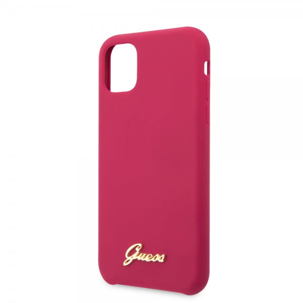 Guess iPhone 11 Pro Max Skal Silicone Cover Vintage Röd