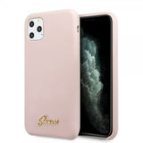 Guess iPhone 11 Pro Max Skal Silicone Cover Vintage Rosa