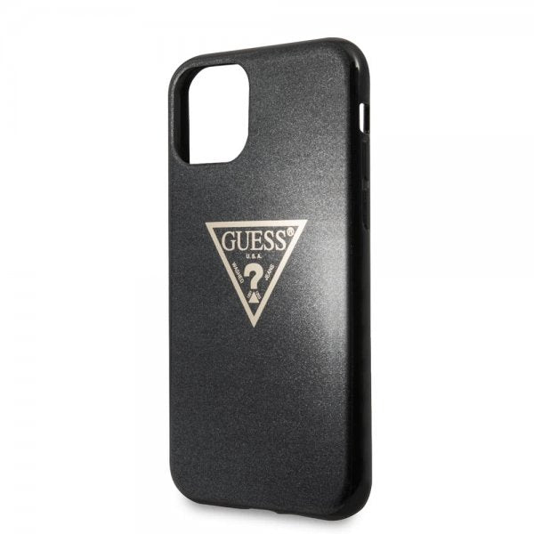 Guess iPhone 11 Pro Max Skal Solid Glitter Cover Svart