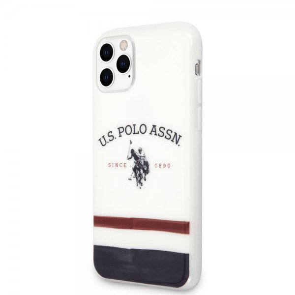 U.S. Polo iPhone 11 Pro Max Skal Tricolore Vit