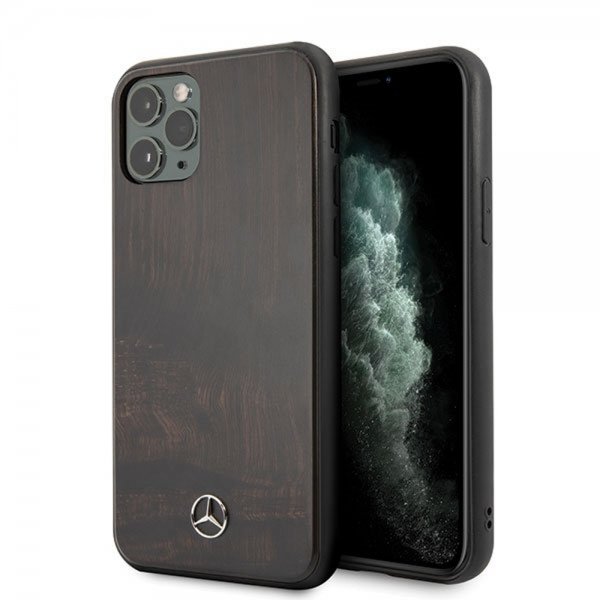 Mercedes Benz iPhone 11 Pro Max Skal Wood Line Rosewood