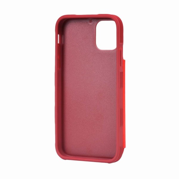 iPhone 11 Pro Max Skal Utfällbar Korthållare Röd